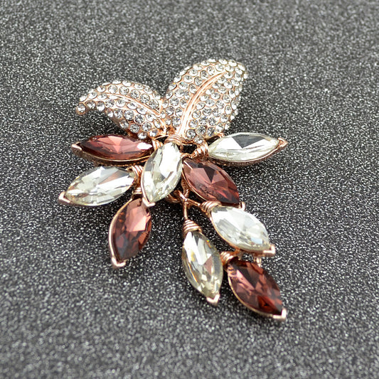 Full Diamond Austrian Crystal Brooch, Valdore