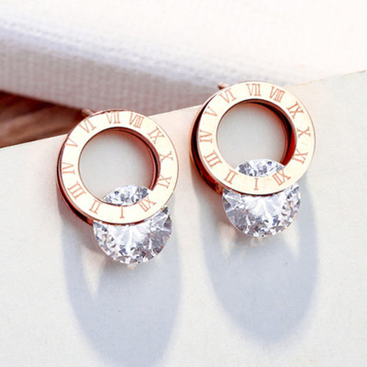 Titanium Steel Earrings for Women Minimalist Stud Jewelry, Valdore