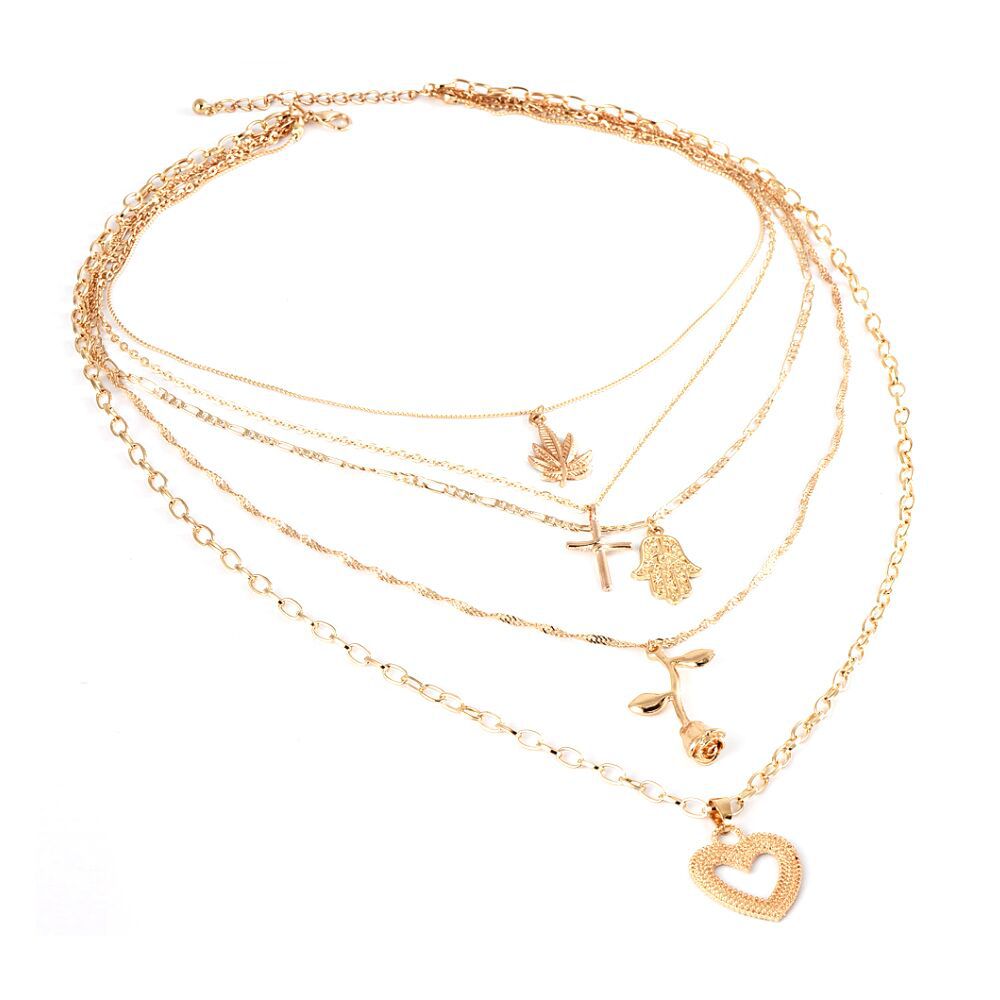 Vintage Gold Love Pendant Necklace for Women, valdore