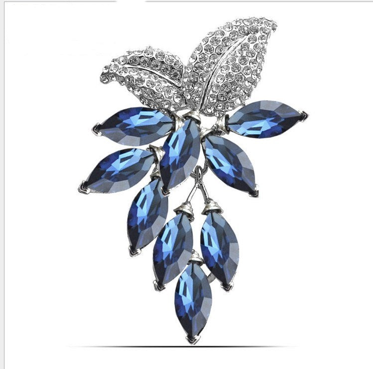 Full Diamond Austrian Crystal Brooch, Valdore