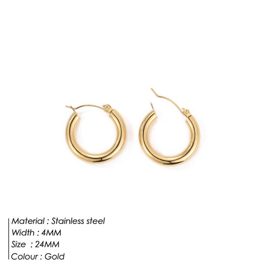 Wide Round Hoop Earrings for Women Bold Statement Jewelry, Valdore