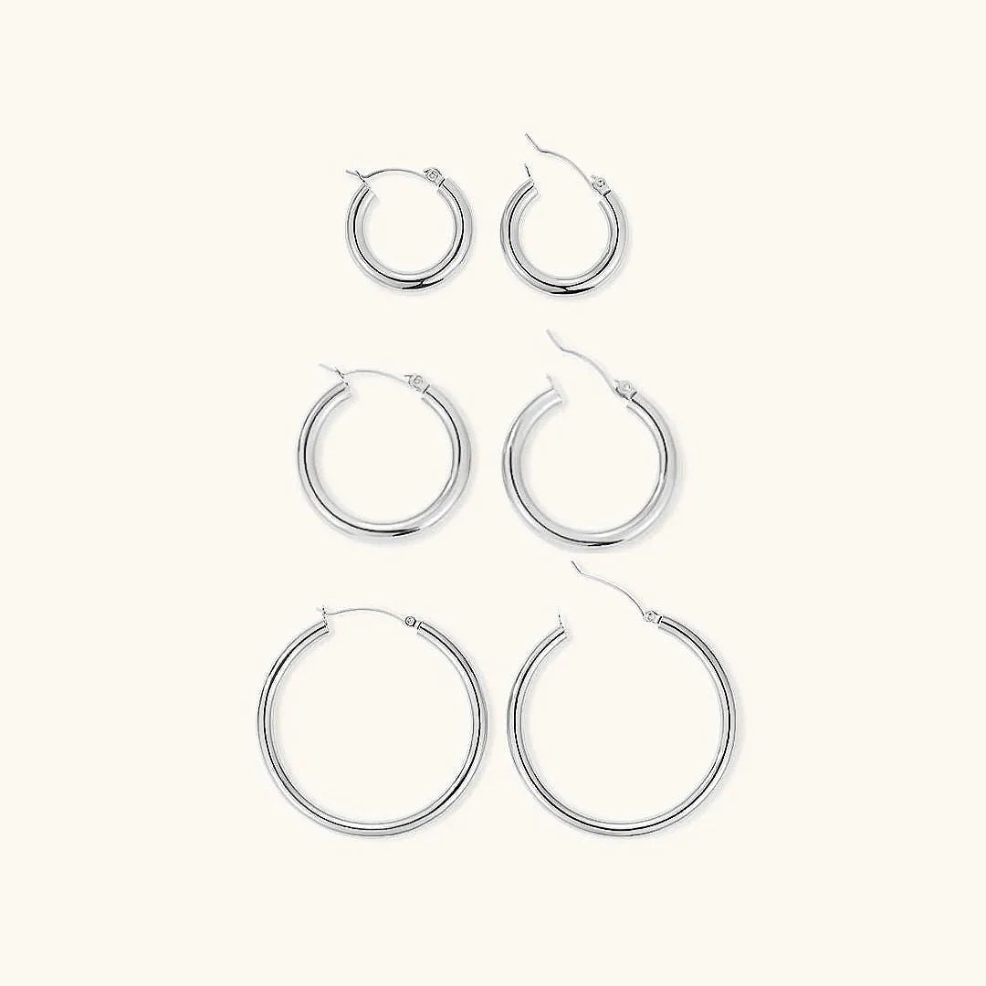 Wide Round Hoop Earrings for Women Bold Statement Jewelry, Valdore