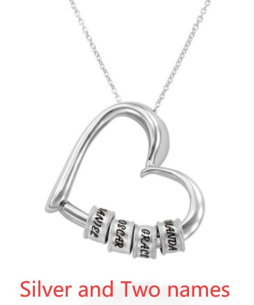 Personalized Custom Name Heart Necklace for Women, Valdore