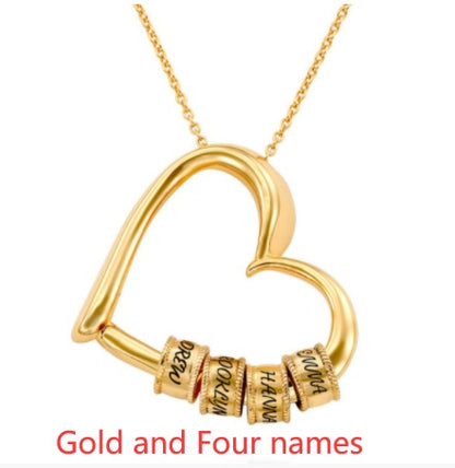 Personalized Custom Name Heart Necklace for Women, Valdore