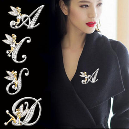 Women's Fashion 26 English Letter Brooch, Valdore