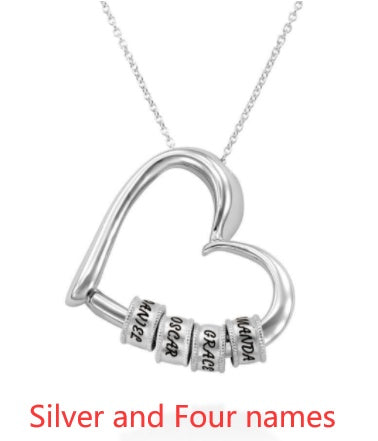 Personalized Custom Name Heart Necklace for Women, Valdore