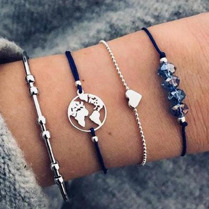 Bead Chain Bracelet and Anklet Set for Women ,Valdore