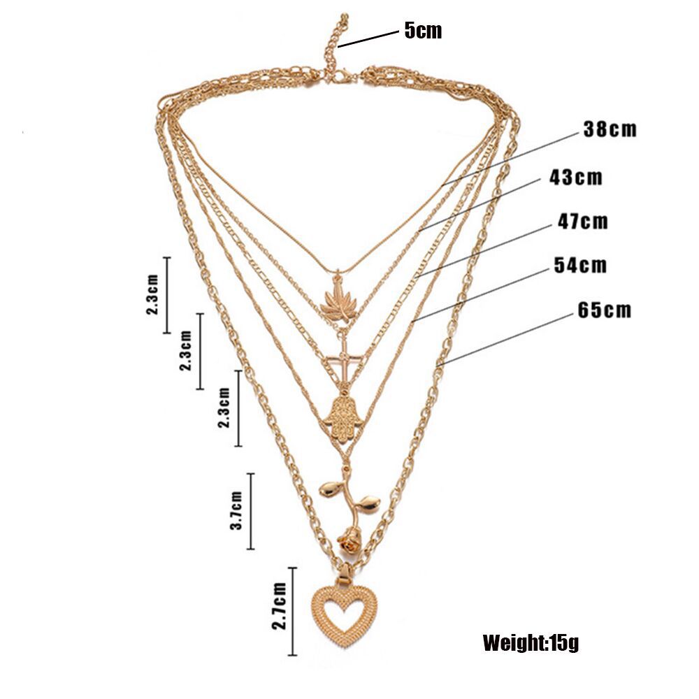 Vintage Gold Love Pendant Necklace for Women, valdore