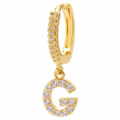 Initial Letter Earrings for Women Personalized Alphabet Jewelry, Valdore