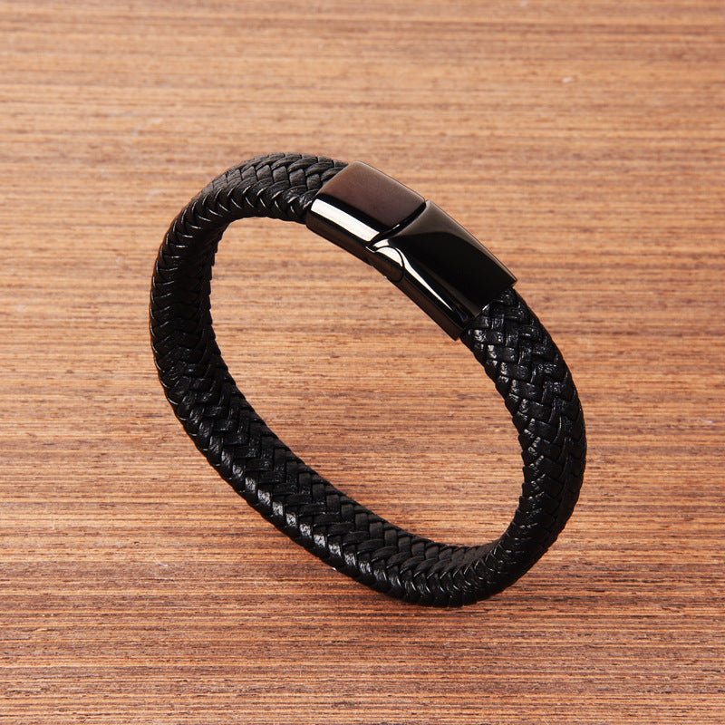 Classic Leather Bracelet for Men, Valdore