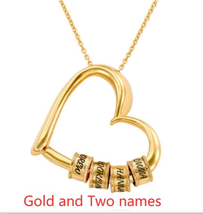 Personalized Custom Name Heart Necklace for Women, Valdore
