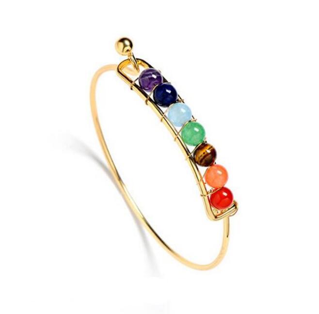 7 Chakra Healing Natural Stone Bead Bracelet Women, Valdore