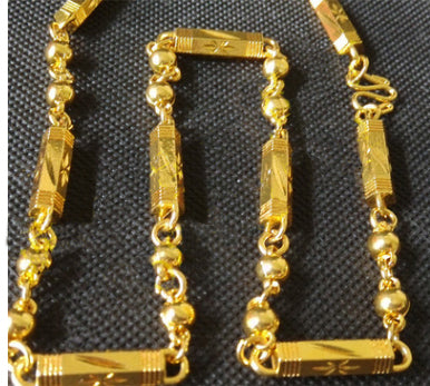 Men Gold Plated Imitation Chain Necklace, Valdore