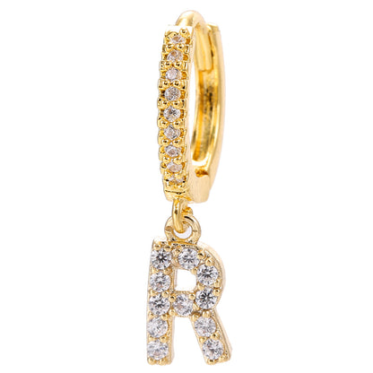 Initial Letter Earrings for Women Personalized Alphabet Jewelry, Valdore