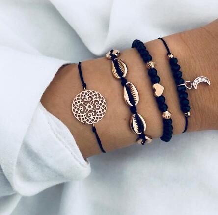Bead Chain Bracelet and Anklet Set for Women ,Valdore