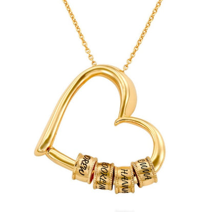 Personalized Custom Name Heart Necklace for Women, Valdore