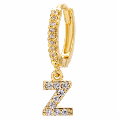 Initial Letter Earrings for Women Personalized Alphabet Jewelry, Valdore