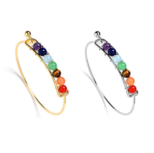 7 Chakra Healing Natural Stone Bead Bracelet Women, Valdore