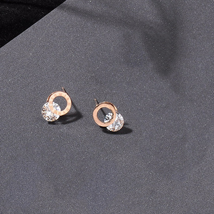 Titanium Steel Earrings for Women  Minimalist Stud Jewelry, Valdore