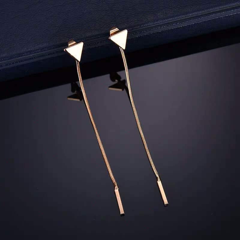 Triangle Tassel Earrings for Women  Elegant Drop Jewelry , Valdore