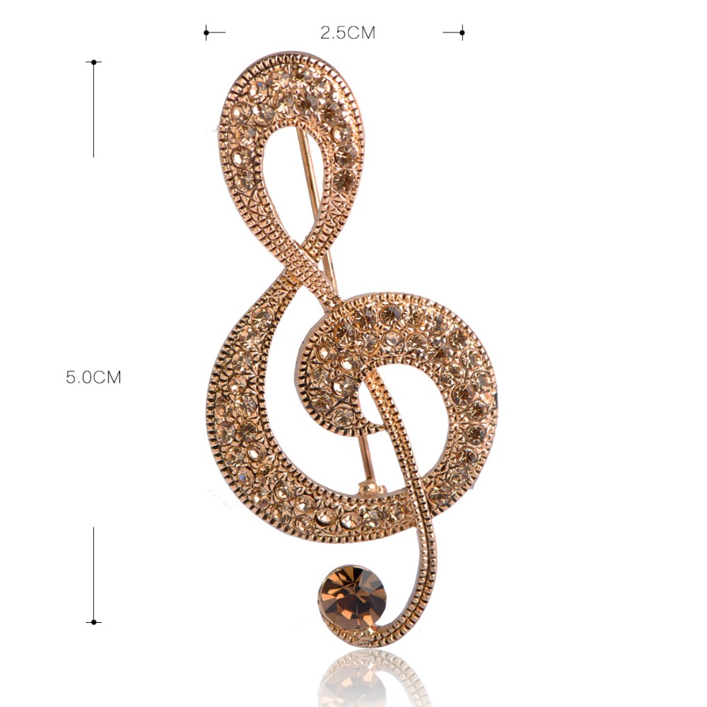 Vintage European And American Musical Note Brooch, Valdore