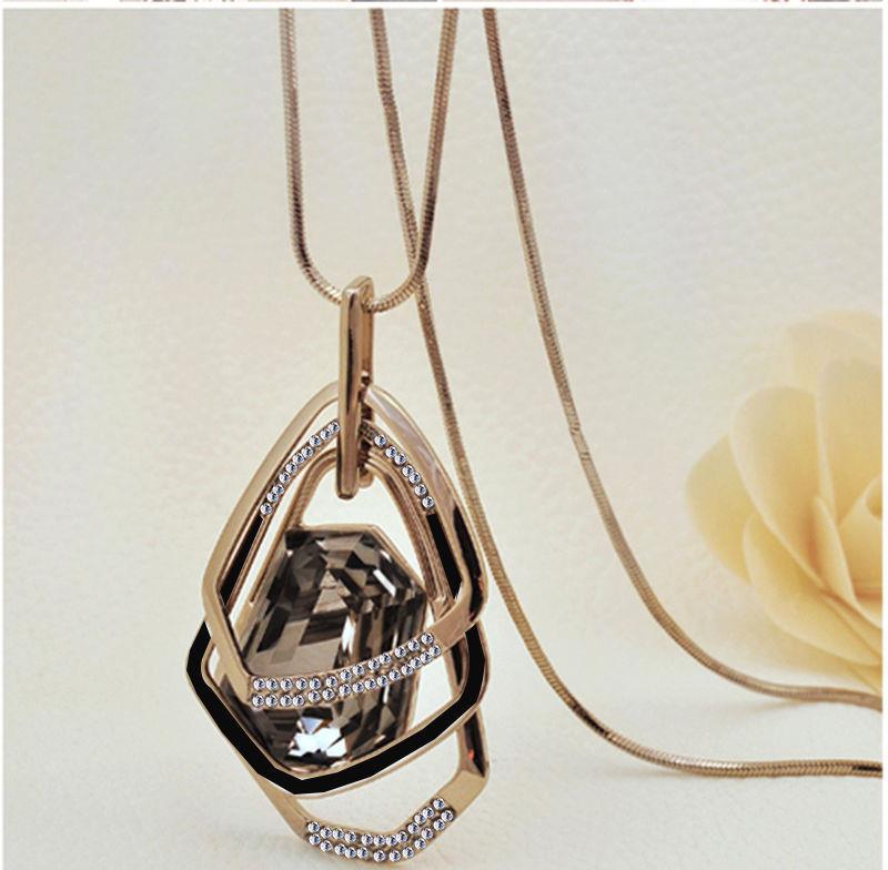 Long Maxi Pendant Necklace for Women, Valdore