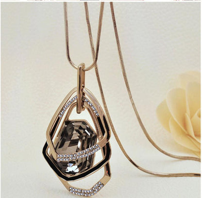Long Maxi Pendant Necklace for Women, Valdore