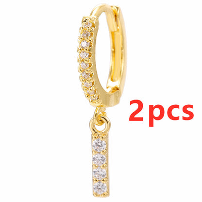 Initial Letter Earrings for Women Personalized Alphabet Jewelry, Valdore