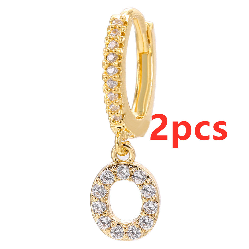 Initial Letter Earrings for Women Personalized Alphabet Jewelry, Valdore