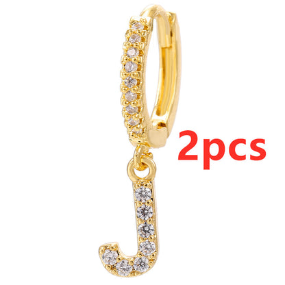 Initial Letter Earrings for Women Personalized Alphabet Jewelry, Valdore