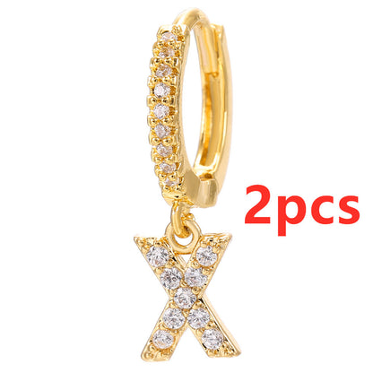 Initial Letter Earrings for Women Personalized Alphabet Jewelry, Valdore