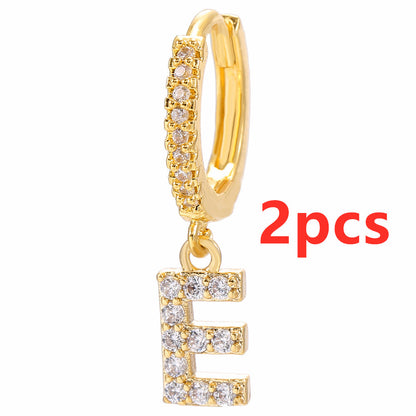 Initial Letter Earrings for Women Personalized Alphabet Jewelry, Valdore