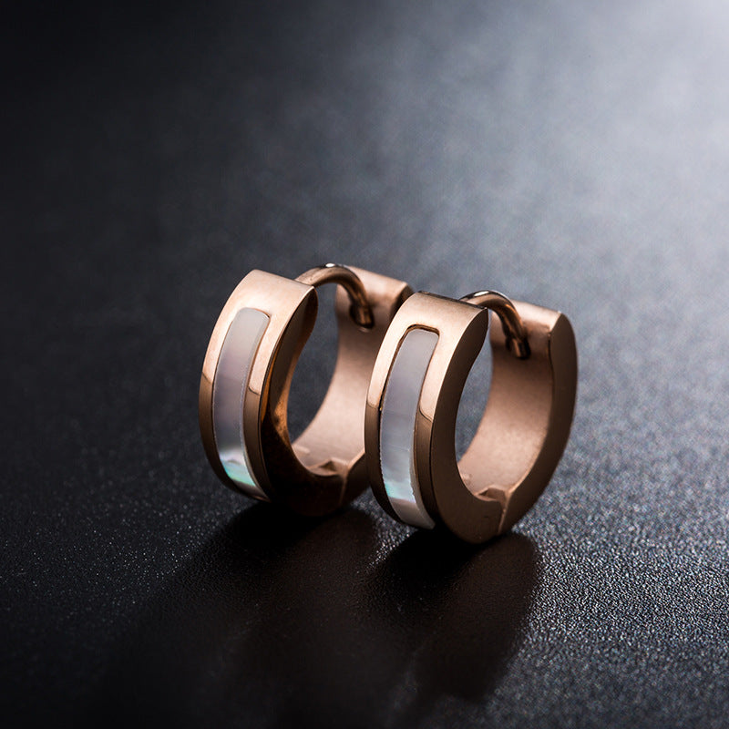 Black Round Earrings for Women  Minimalist Stud Jewelry, Valdore