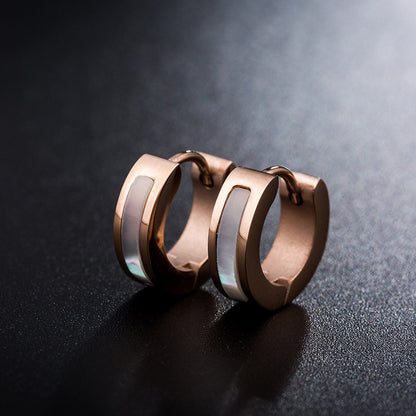 Black Round Earrings for Women  Minimalist Stud Jewelry, Valdore