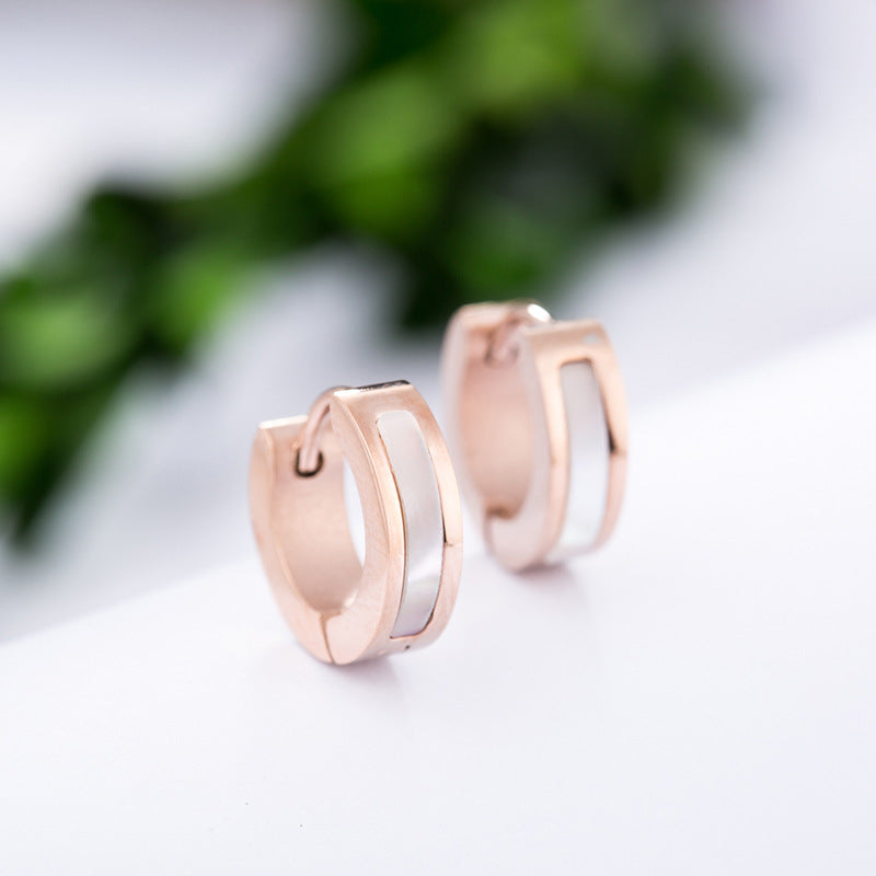 Black Round Earrings for Women  Minimalist Stud Jewelry, Valdore