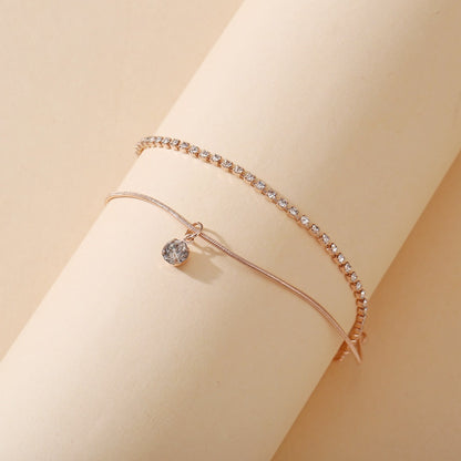 Boho Cubic Zirconia Beaded Ankle Bracelet for Women, Valdore