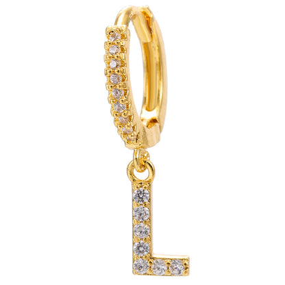 Initial Letter Earrings for Women Personalized Alphabet Jewelry, Valdore