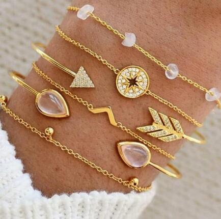 Bead Chain Bracelet and Anklet Set for Women ,Valdore