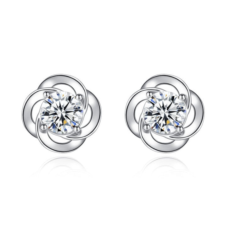 Sterling Silver Clover Earrings for Women Lucky Stud Jewelry, Valdore