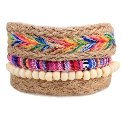 Multilayer Leather Bead Punk Wrap Bracelet for Men and Women, Valdore