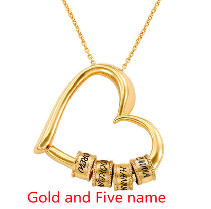 Personalized Custom Name Heart Necklace for Women, Valdore