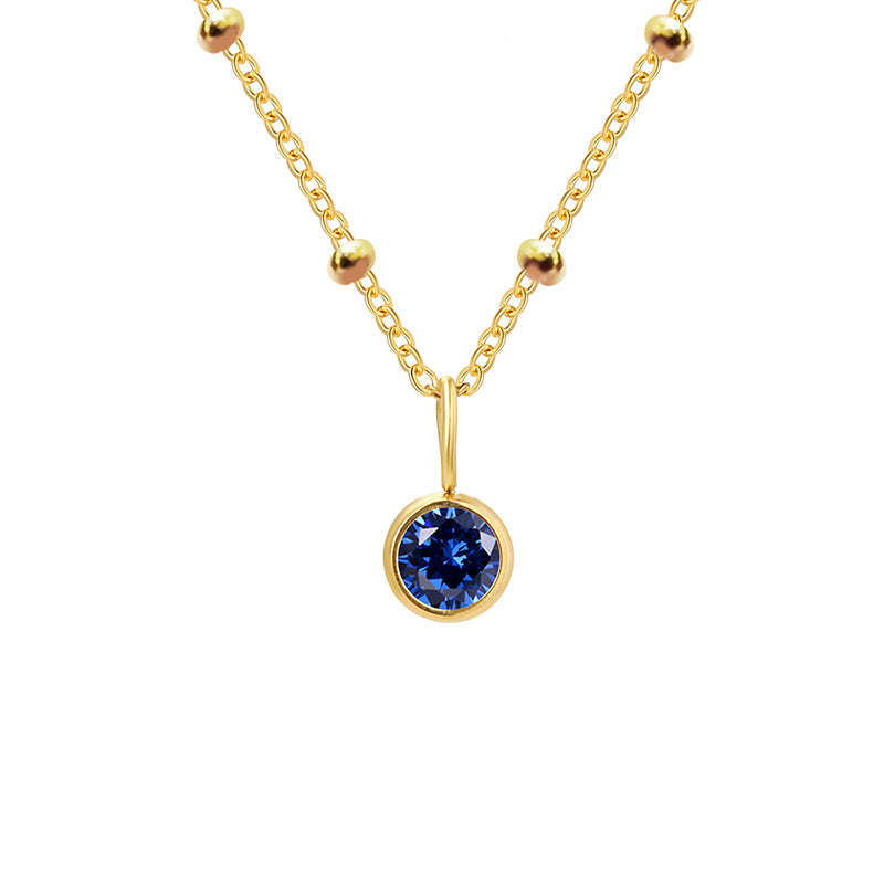Diamond Birthstone Pendant Necklace for Women, Valdore