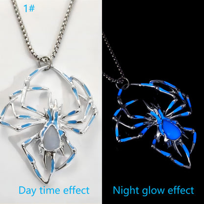 Halloween Glow in the Dark Spider Necklace, Valdore