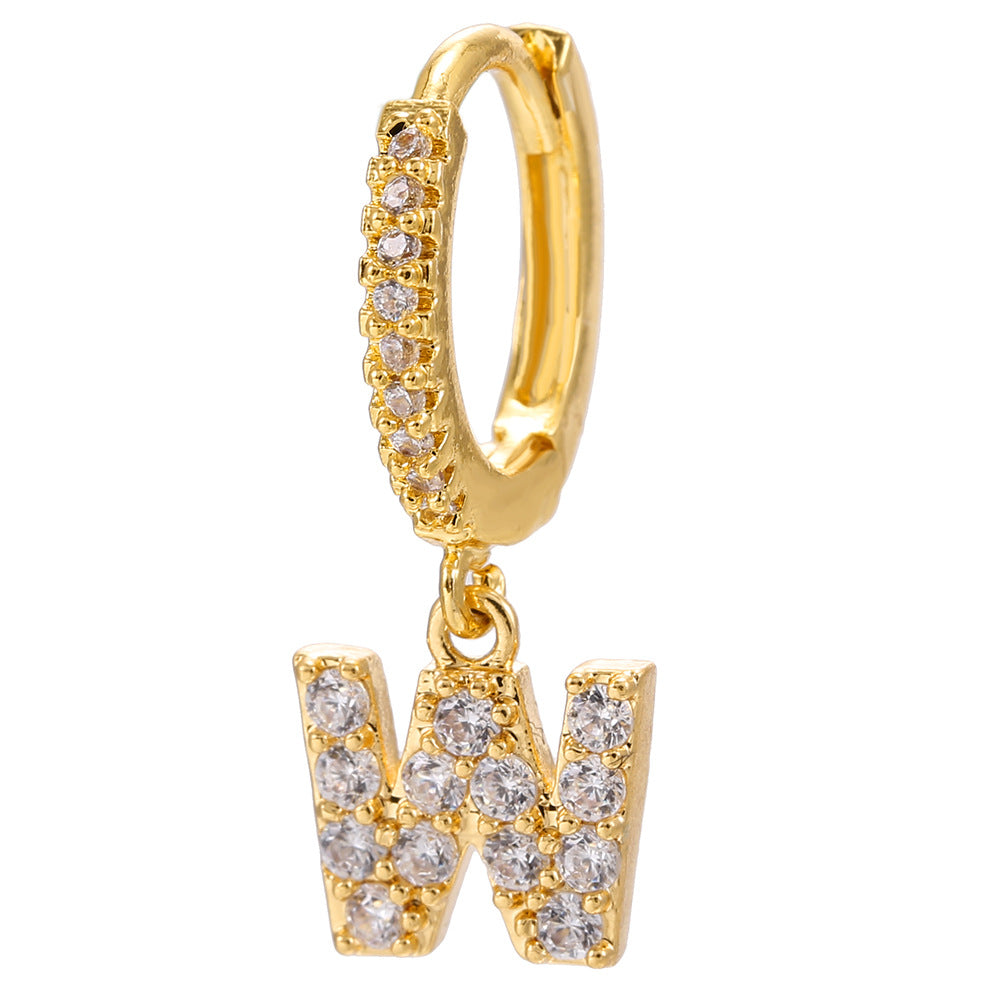 Initial Letter Earrings for Women Personalized Alphabet Jewelry, Valdore