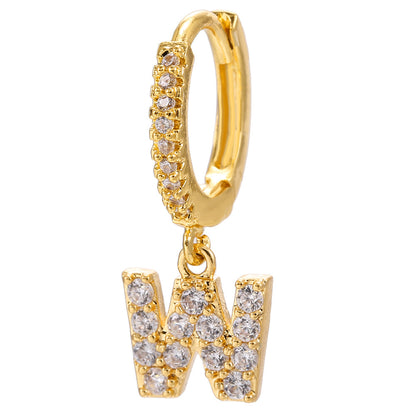 Initial Letter Earrings for Women Personalized Alphabet Jewelry, Valdore