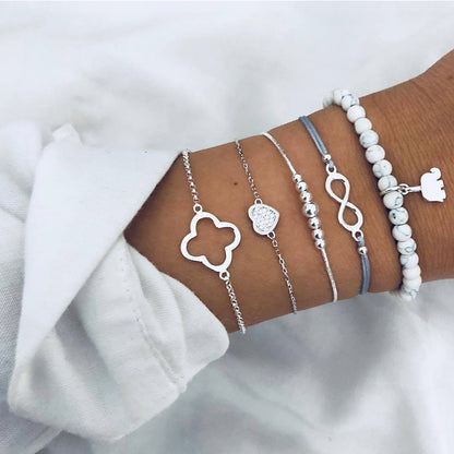 Bead Chain Bracelet and Anklet Set for Women ,Valdore