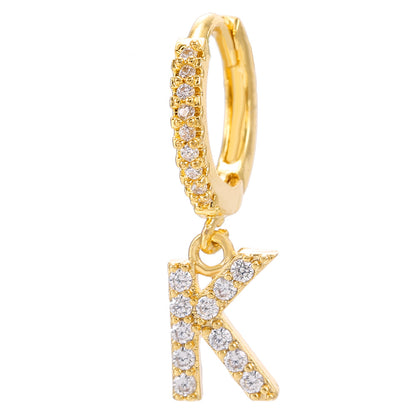 Initial Letter Earrings for Women Personalized Alphabet Jewelry, Valdore