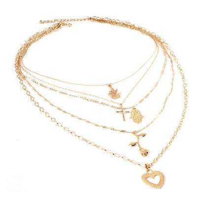 Vintage Gold Love Pendant Necklace for Women, valdore