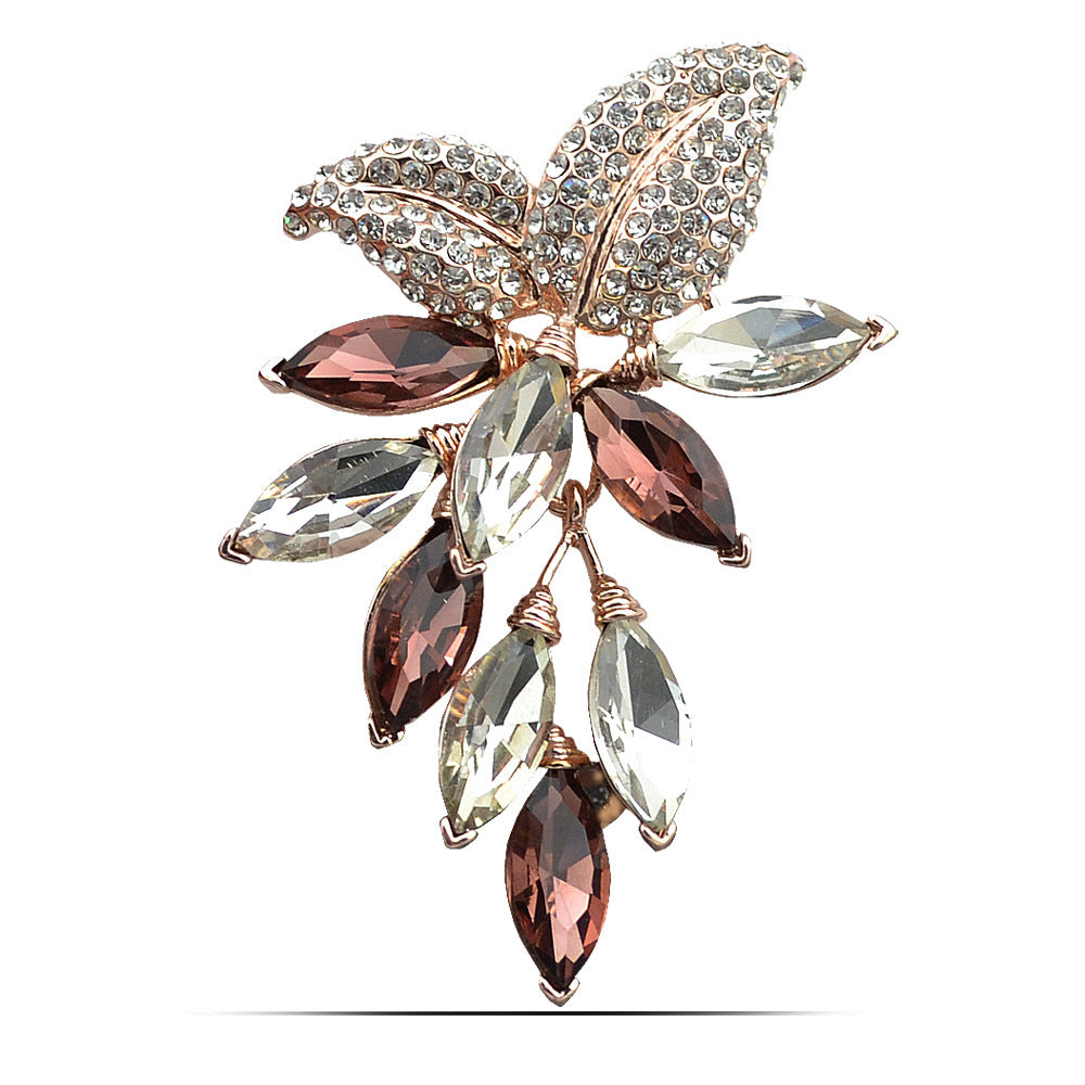 Full Diamond Austrian Crystal Brooch, Valdore