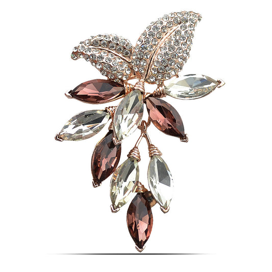Full Diamond Austrian Crystal Brooch, Valdore
